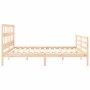 Estructura de cama de matrimonio con cabecero madera maciza de vidaXL, Camas y somieres - Ref: Foro24-3194846, Precio: 160,80...