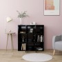 Estantería de madera contrachapada negro 90x30x90 cm de vidaXL, Librerías y estanterías - Ref: Foro24-802931, Precio: 86,04 €...