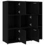 Estantería de madera contrachapada negro 90x30x90 cm de vidaXL, Librerías y estanterías - Ref: Foro24-802931, Precio: 86,04 €...