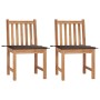 Garden chairs 2 units solid teak wood with cushions by , Garden chairs - Ref: Foro24-3062924, Price: 216,48 €, Discount: %