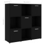 Estantería de madera contrachapada negro 90x30x90 cm de vidaXL, Librerías y estanterías - Ref: Foro24-802931, Precio: 86,04 €...