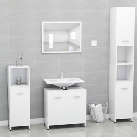 White plywood bathroom furniture set by vidaXL, Bathroom furniture - Ref: Foro24-802579, Price: 73,39 €, Discount: %