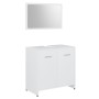 White plywood bathroom furniture set by vidaXL, Bathroom furniture - Ref: Foro24-802579, Price: 66,27 €, Discount: %