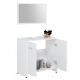 White plywood bathroom furniture set by vidaXL, Bathroom furniture - Ref: Foro24-802579, Price: 66,27 €, Discount: %