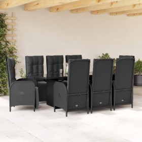 9-piece garden dining set and black synthetic rattan cushions by , Garden sets - Ref: Foro24-3213531, Price: 1,00 €, Discount: %