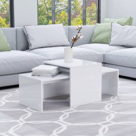 Couchtisch aus glänzend weißem Sperrholz, 100 x 48 x 40 cm von vidaXL, Couchtisch - Ref: Foro24-802918, Preis: 63,59 €, Rabat...