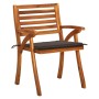 Garden chairs with cushions, 4 units, solid acacia wood. by , Garden chairs - Ref: Foro24-3075182, Price: 382,99 €, Discount: %