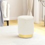 Round white woolen stool by , Folding stools and chairs - Ref: Foro24-340251, Price: 40,26 €, Discount: %