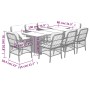 Garten Esszimmer Set 9-tlg Kissen synthetisches Rattan hellgrau von , Gartensets - Ref: Foro24-3212067, Preis: 901,99 €, Raba...