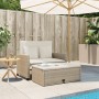 Garden sofa with 2-seat synthetic beige rattan cushions by , Outdoor sofas - Ref: Foro24-365135, Price: 329,91 €, Discount: %