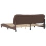 Estructura de cama cabecero cuero sintético marrón 200x200 cm de , Camas y somieres - Ref: Foro24-3208025, Precio: 246,43 €, ...