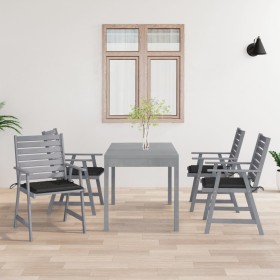 Garden dining chairs with cushions 4 pcs solid acacia wood by , Garden chairs - Ref: Foro24-3078404, Price: 330,44 €, Discoun...