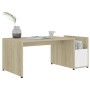 White and oak plywood coffee table 90x45x35 cm by vidaXL, Coffee table - Ref: Foro24-802926, Price: 45,87 €, Discount: %