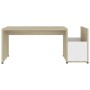 White and oak plywood coffee table 90x45x35 cm by vidaXL, Coffee table - Ref: Foro24-802926, Price: 45,87 €, Discount: %