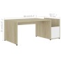 White and oak plywood coffee table 90x45x35 cm by vidaXL, Coffee table - Ref: Foro24-802926, Price: 45,87 €, Discount: %