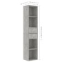 Regal aus grauem Betonsperrholz 36x30x171 cm von vidaXL, Bücherregale und Regale - Ref: Foro24-802871, Preis: 76,51 €, Rabatt: %