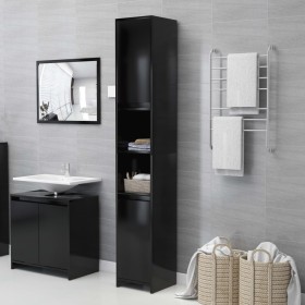 Black plywood bathroom cabinet 30x30x183.5 cm by vidaXL, Bathroom furniture - Ref: Foro24-802670, Price: 70,82 €, Discount: %