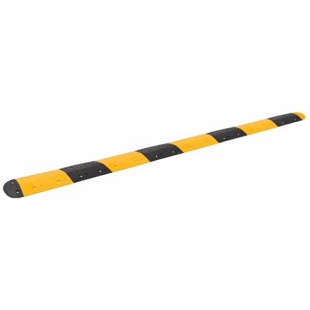 Yellow and black rubber speed bump 420x32.5x4 cm by , Road and traffic signs - Ref: Foro24-3157048, Price: 216,37 €, Discount: %