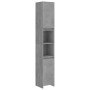 Armario de baño contrachapada gris hormigón 30x30x183,5 cm de vidaXL, Muebles de baño - Ref: Foro24-802673, Precio: 78,18 €, ...