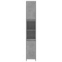 Armario de baño contrachapada gris hormigón 30x30x183,5 cm de vidaXL, Muebles de baño - Ref: Foro24-802673, Precio: 78,18 €, ...