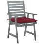 Garden dining chairs 3 units solid acacia wood and cushions by , Garden chairs - Ref: Foro24-3064452, Price: 292,41 €, Discou...