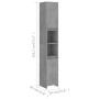 Armario de baño contrachapada gris hormigón 30x30x183,5 cm de vidaXL, Muebles de baño - Ref: Foro24-802673, Precio: 78,18 €, ...