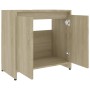 Armario de baño madera contrachapada color roble 60x33x61 cm de vidaXL, Muebles de baño - Ref: Foro24-802645, Precio: 39,47 €...