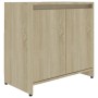 Armario de baño madera contrachapada color roble 60x33x61 cm de vidaXL, Muebles de baño - Ref: Foro24-802645, Precio: 39,47 €...