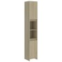 Plywood bathroom cabinet in oak color, 30x30x183.5 cm by vidaXL, Bathroom furniture - Ref: Foro24-802672, Price: 84,12 €, Dis...