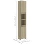 Plywood bathroom cabinet in oak color, 30x30x183.5 cm by vidaXL, Bathroom furniture - Ref: Foro24-802672, Price: 84,12 €, Dis...