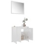 Conjunto de muebles de baño madera contrachapada blanco brillo de vidaXL, Muebles de baño - Ref: Foro24-802657, Precio: 70,29...