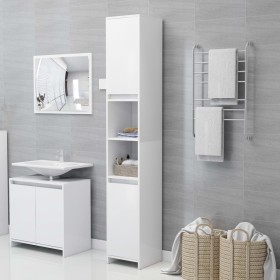 White plywood bathroom cabinet 30x30x183.5 cm by vidaXL, Bathroom furniture - Ref: Foro24-802669, Price: 73,86 €, Discount: %