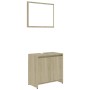 Conjunto de muebles de baño contrachapada color roble Sonoma de vidaXL, Muebles de baño - Ref: Foro24-802654, Precio: 77,90 €...