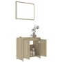 Conjunto de muebles de baño contrachapada color roble Sonoma de vidaXL, Muebles de baño - Ref: Foro24-802654, Precio: 77,90 €...