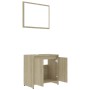 Conjunto de muebles de baño contrachapada color roble Sonoma de vidaXL, Muebles de baño - Ref: Foro24-802654, Precio: 77,90 €...