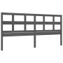 Estructura cama de matrimonio con cabecero madera maciza gris de vidaXL, Camas y somieres - Ref: Foro24-3194848, Precio: 175,...