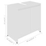 Armario de baño madera contrachapada blanco 60x33x61 cm de vidaXL, Muebles de baño - Ref: Foro24-802642, Precio: 49,51 €, Des...