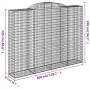 Gabion baskets 9 units arch shape iron 300x50x220/240 cm by , Pots and planters - Ref: Foro24-3146816, Price: 1,00 €, Discoun...