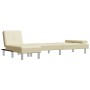 L-shaped cream-colored synthetic leather sofa bed, 255x140x70 cm. by , Sofas - Ref: Foro24-3157266, Price: 405,01 €, Discount: %