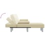 L-shaped cream-colored synthetic leather sofa bed, 255x140x70 cm. by , Sofas - Ref: Foro24-3157266, Price: 405,01 €, Discount: %