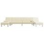 L-shaped cream-colored synthetic leather sofa bed, 255x140x70 cm. by , Sofas - Ref: Foro24-3157266, Price: 405,01 €, Discount: %