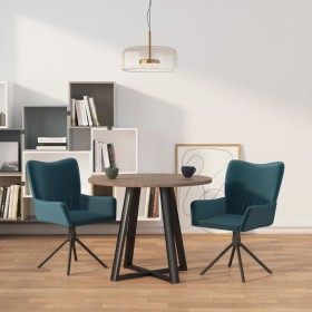 Swivel dining chairs 2 pcs blue velvet by , dining chairs - Ref: Foro24-344808, Price: 141,53 €, Discount: %