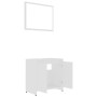 Set of white plywood bathroom furniture by vidaXL, Bathroom furniture - Ref: Foro24-802651, Price: 55,82 €, Discount: %