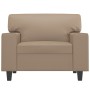 Sillón cuero sintético color capuchino 60 cm de , Sofás - Ref: Foro24-359411, Precio: 193,76 €, Descuento: %