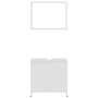 Set of white plywood bathroom furniture by vidaXL, Bathroom furniture - Ref: Foro24-802651, Price: 55,82 €, Discount: %