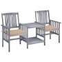 Garden chairs with table and solid acacia wood cushions by , Garden sets - Ref: Foro24-3061305, Price: 159,36 €, Discount: %