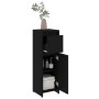 Armario de baño madera contrachapada negro 30x30x95 cm de vidaXL, Muebles de baño - Ref: Foro24-802661, Precio: 51,99 €, Desc...