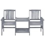 Garden chairs with table and solid acacia wood cushions by , Garden sets - Ref: Foro24-3061305, Price: 159,36 €, Discount: %