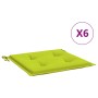 Gartenstuhlkissen, 6 Stück, grüner Oxford-Stoff, 40 x 40 x 3 cm von , Kissen für Stühle und Sofas - Ref: Foro24-314028, Preis...