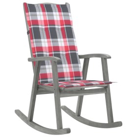 Rocking chair with solid gray acacia wood cushions by , Garden chairs - Ref: Foro24-3064222, Price: 212,43 €, Discount: %